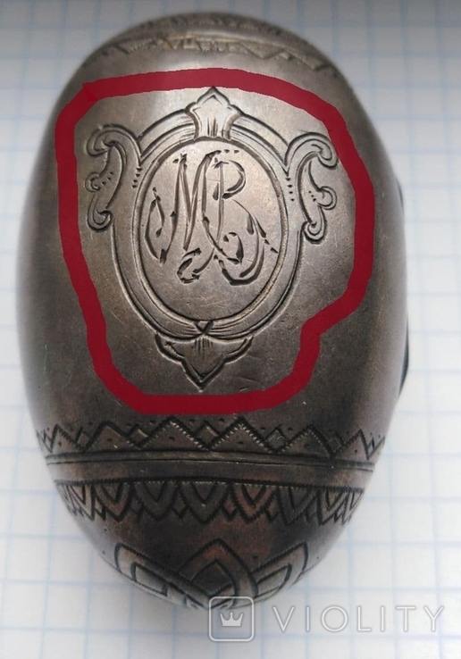 Серебряное яйцо, клеймо мастера ‘‘ПА’’ 84, photo number 11