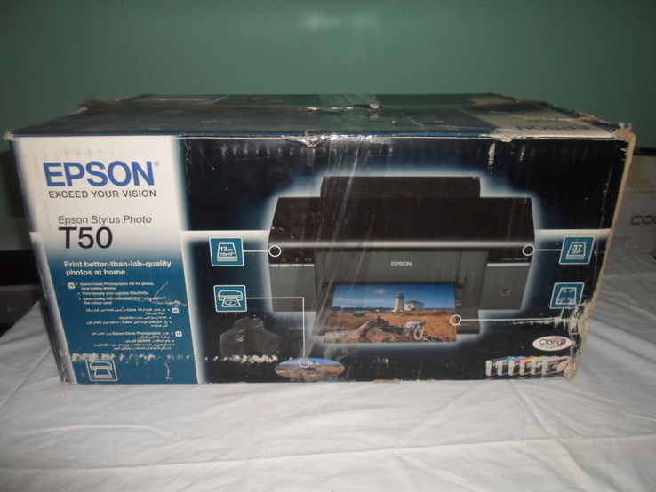 Фотопринтер цветной струйный Epson Stylus Photo T50 с СНПЧ, печать CD/DVD, numer zdjęcia 7