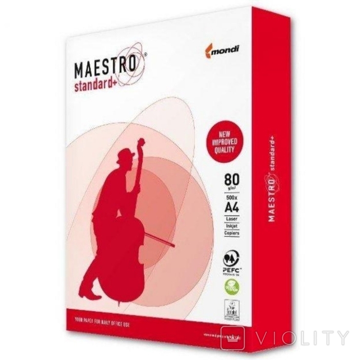 Бумага офисная Mondi Maestro Standard+ A4 белая 500 листов