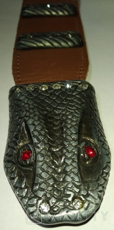 Leather snake belt