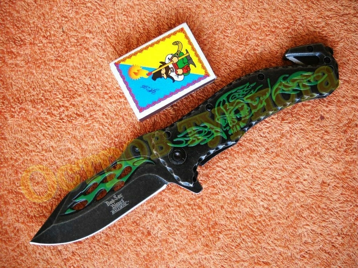 Складной тактический нож Dark Side стеклобой стропорез Frame Lock 21 см, photo number 4