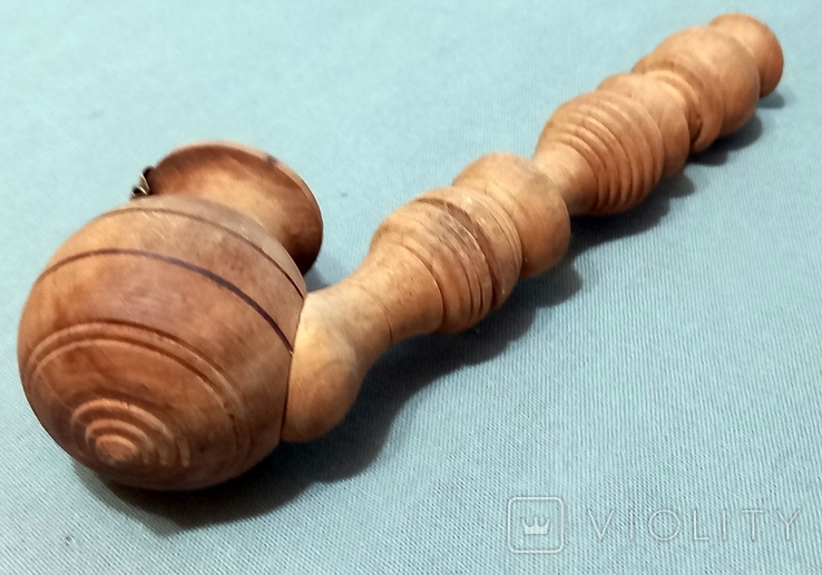 Smoking pipe, carved wood, brass, photo number 6