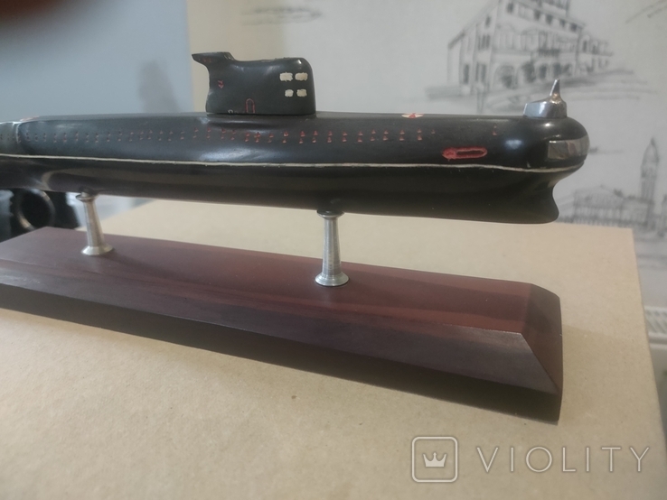 Модель подводной лодки СССР, карболит, фото №4