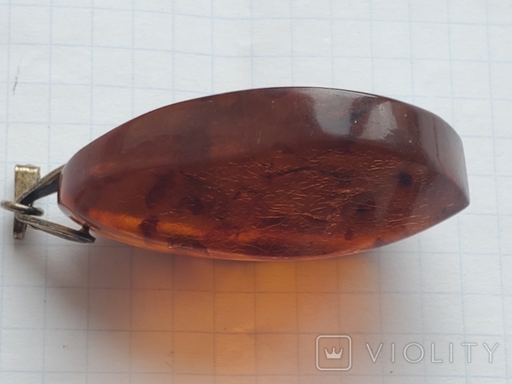Amber necklace in silver 875, amber pendant in silver 875, USSR., photo number 6