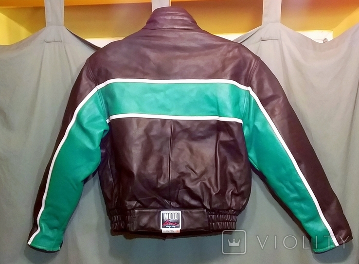Protective Moto Jacket moto line scotchlite 3m genuine leather Germany 52 size, photo number 4