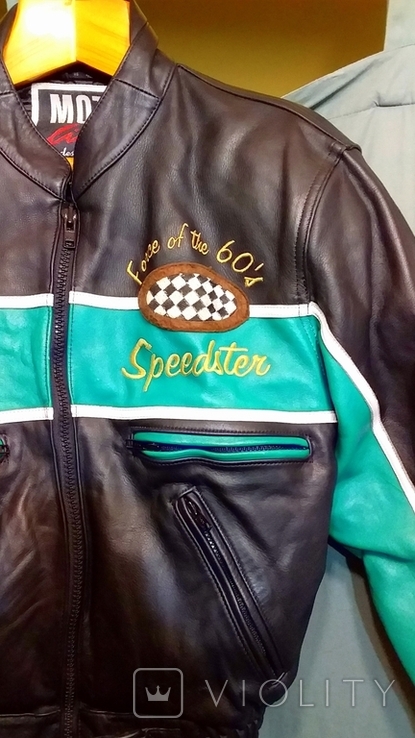 Protective Moto Jacket moto line scotchlite 3m genuine leather Germany 52 size, photo number 6
