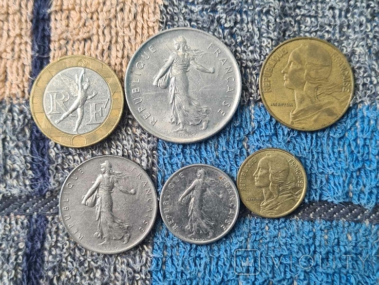 Набор монет франция 1960-1989, фото №3