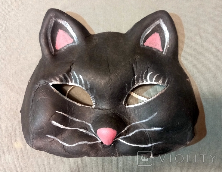 Cat New Year's Mask USSR Papier-mâché, photo number 5