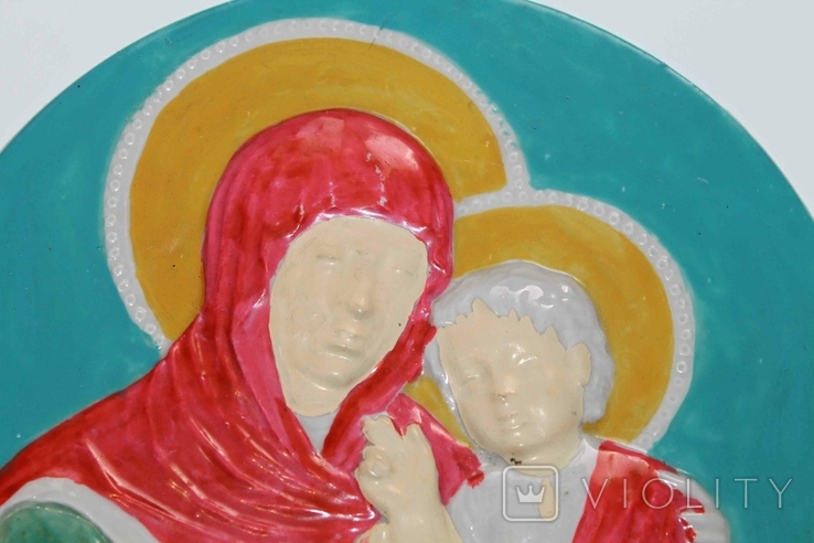 Плакетка Марія з Ісусиком ЗХК Тернопіль, фото №3