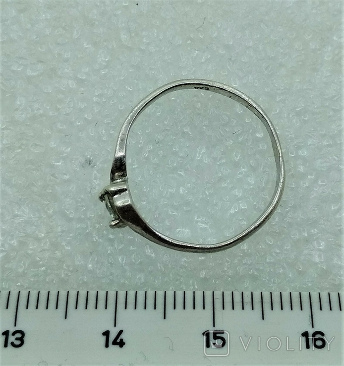 Кольцо Серебро 925 Циркон, фото №4