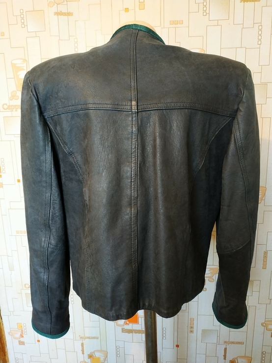 Куртка кожаная короткая без ярлыка вышивка р-р 36, фото №7
