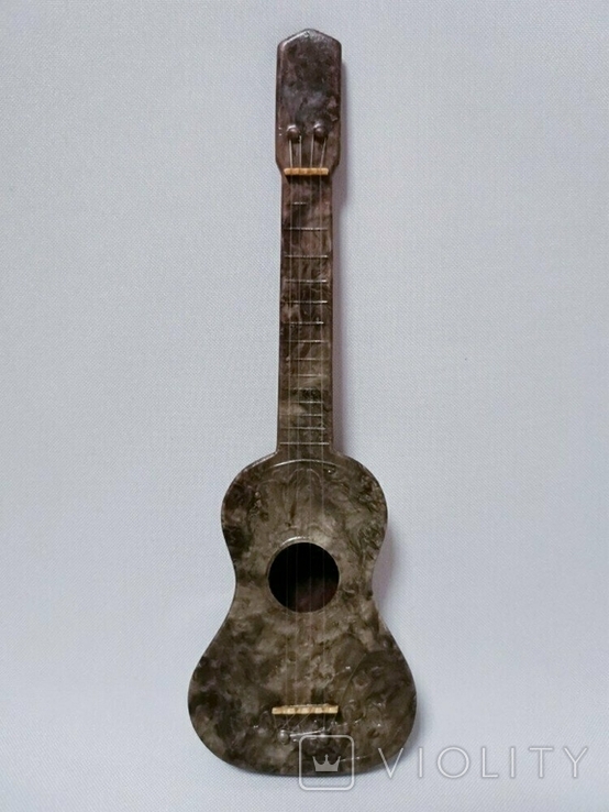 Souvenir of the USSR toy guitar celluloid 19 cm with strings, photo number 2