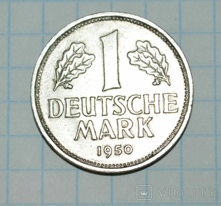 1 марка 1950 D Германия ФРГ