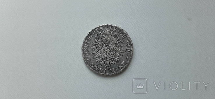 2 марки 1876 Гамбург, фото №3