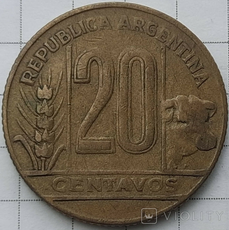 Аргентина 20 сентаво, 1949