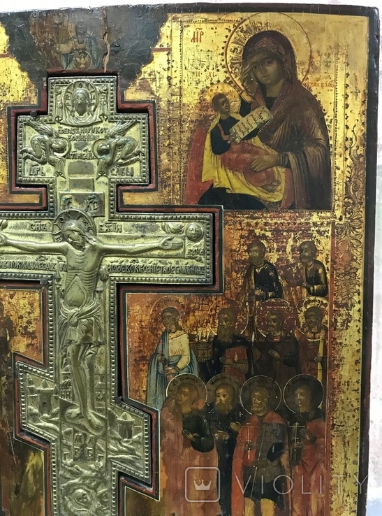 Икона с бронзовым Крестом. XIХ век., фото №13