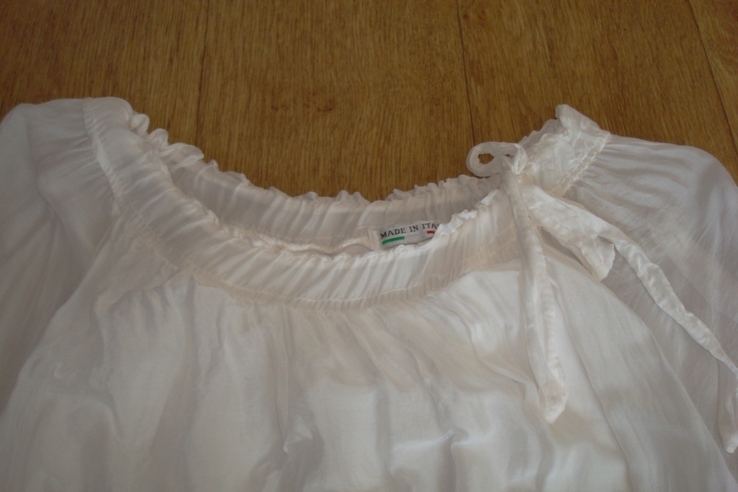 Итальянская шелковая красивая женская двойная блузка /футболка в градиент, фото №7