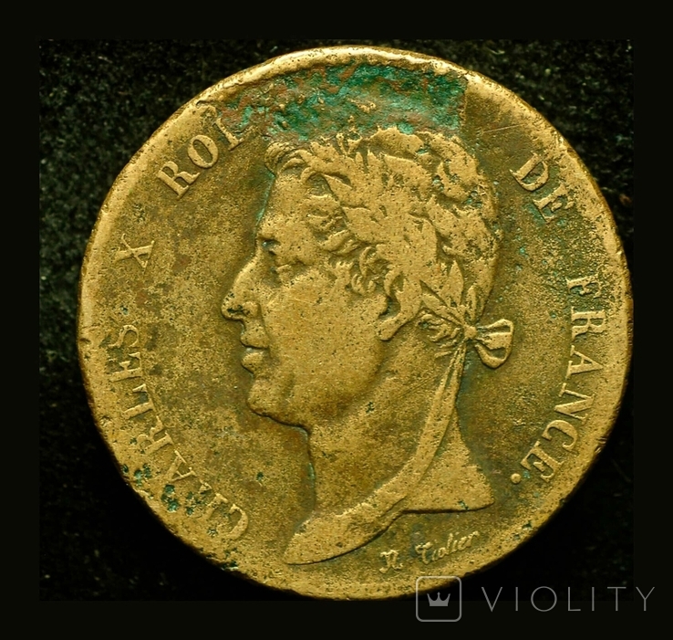 Французкая Гвателупа 5 центов 1825