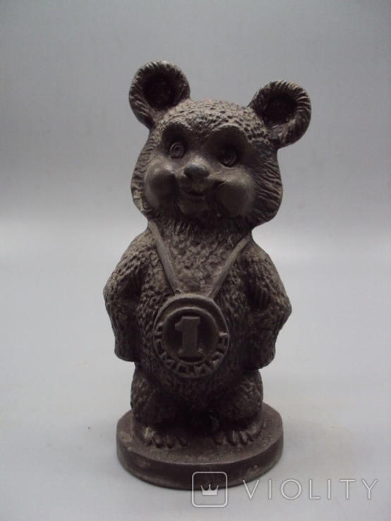 Фигура шпиатр статуэтка медведь чемпион 1 место олимпийский мишка высота 18 см
