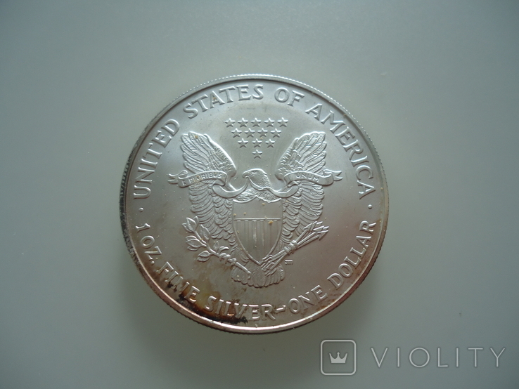 1 доллар 2006г, серебро 1 унция 31.1 грамм, фото №3