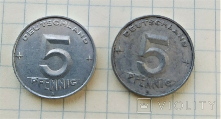 5 пфеннингов ГДР 1950-52