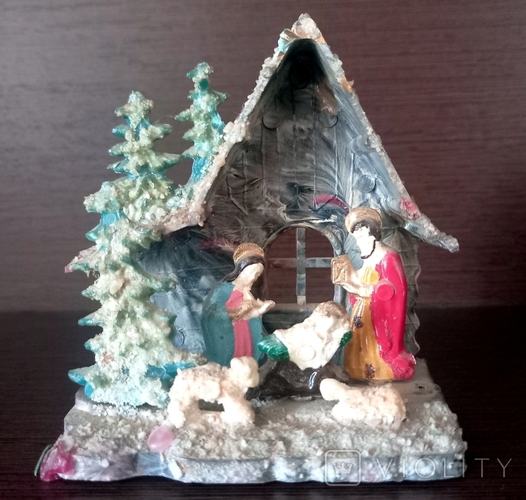 The Birth of Jesus Christ Prickly Plastic Vintage Europe, photo number 8