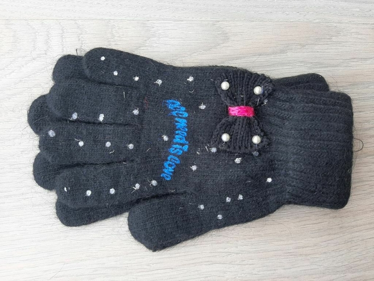 Детские зимние шерстяные перчатки Хорошее качество Длина 15,4 см Ширина 7,4 см Длина 15, фото №13