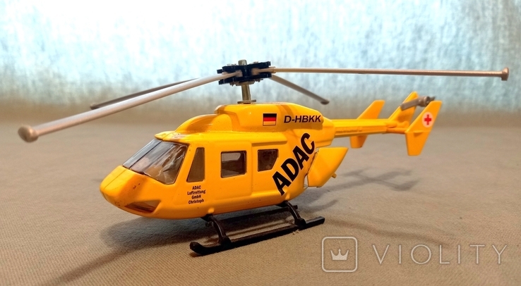 SIKU Модель Спасательного Вертолет 18 см Германия 1990 е Лопасти Раскладные