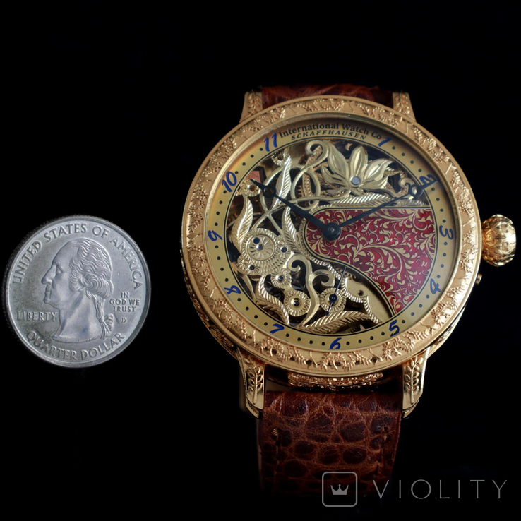Наручний годинник скелетон Wаndolec з механізмом International Watch Company (IWC) Swiss, фото №12