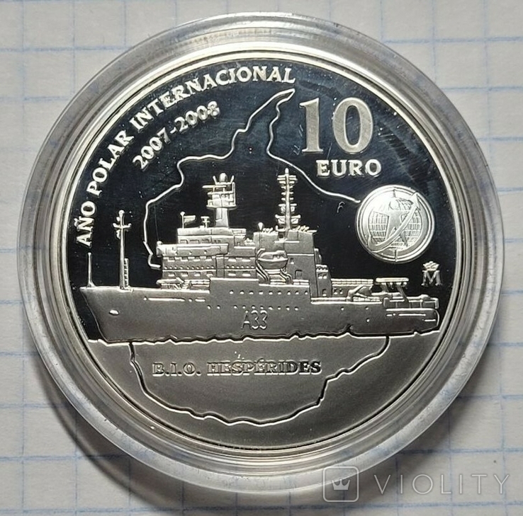 10 евро 2007 год Международный полярный год, фото №4