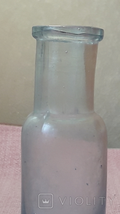 Старая бутылочка, голубое стекло, photo number 3