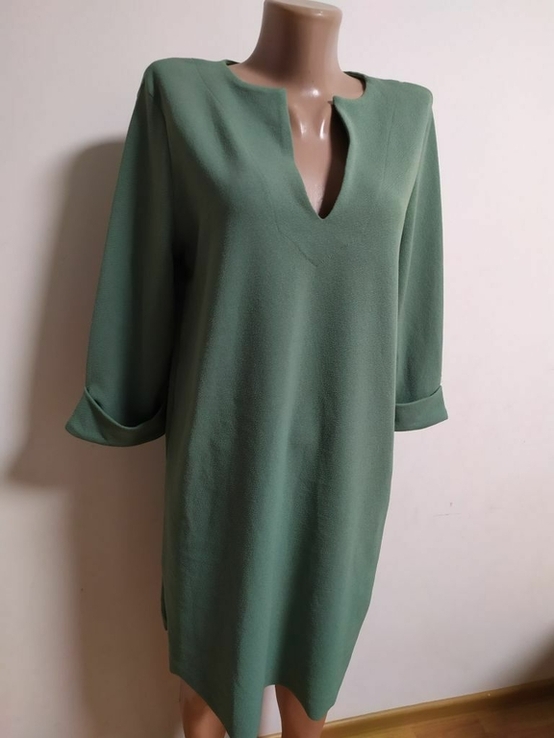 Бохо Zara woman платье миди зеленое M S, фото №5