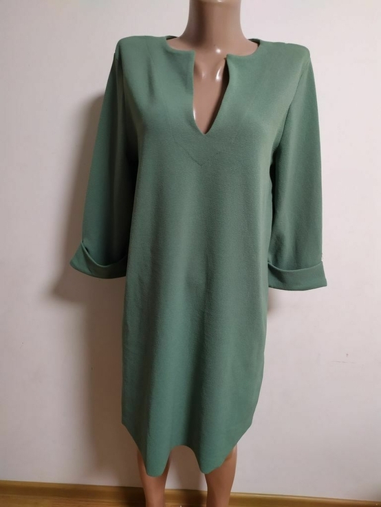 Бохо Zara woman платье миди зеленое M S, фото №6