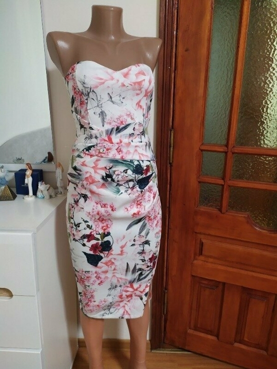 Lipsy Платье футляр с цветочным принтом миди 6, numer zdjęcia 2