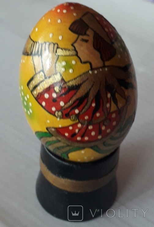 Расписное яйцо, у.н. "Дударь", ручная работа, с поставкой - 7х5 см., фото №11