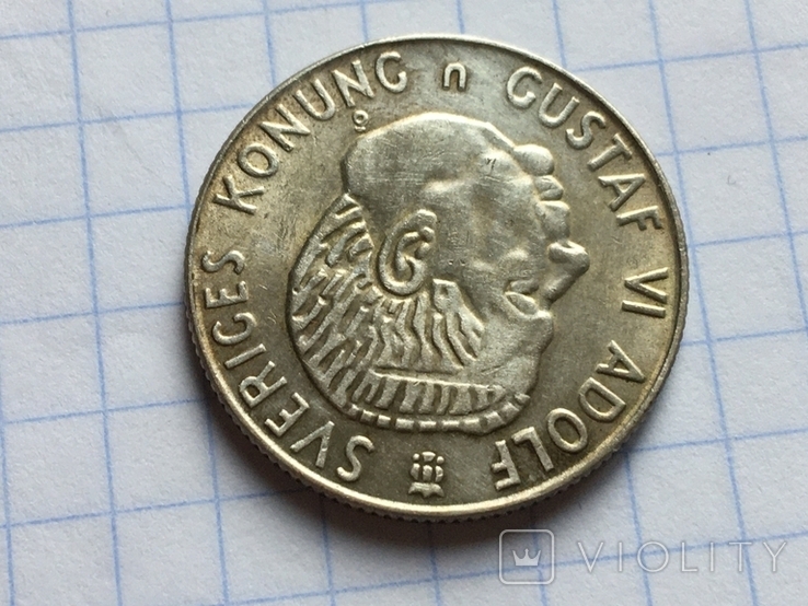 1 крона 1968 года Швеция серебро, фото №4