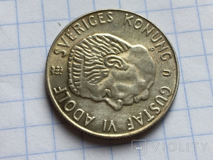 1 крона 1968 года Швеция серебро, фото №5