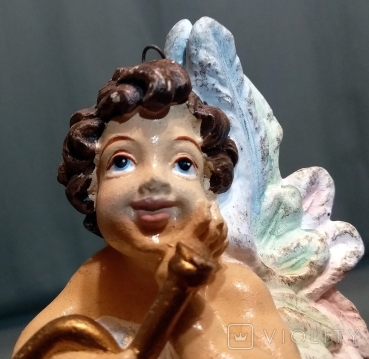 Старовинна новорічна іграшка Ангел на кулі Німеччина, фото №7