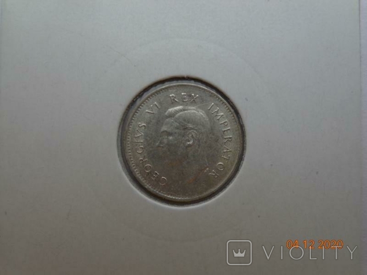 Южная Африка 3 пенса 1940 George VI (KM#26) серебро, photo number 3