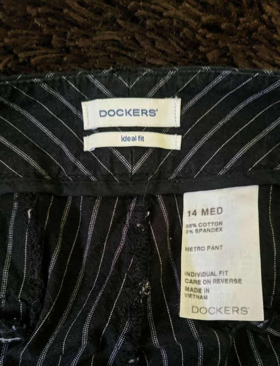 Прямые мужские брюки в полоску Dockers Ideal Fit, фото №6
