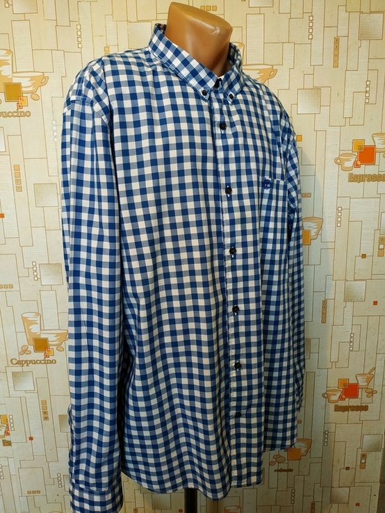 Рубашка синяя клетка TIMBERLAND коттон p-p 3XL (состояние!), photo number 3