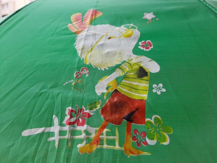 Детский зонтик с рюшками (зеленый), фото №5