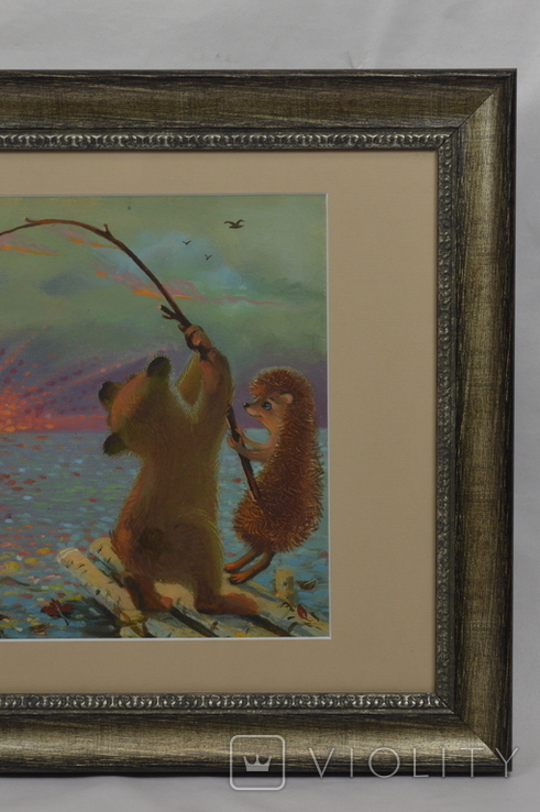 Картина "На рыбалке". Бодякова Г., фото №3