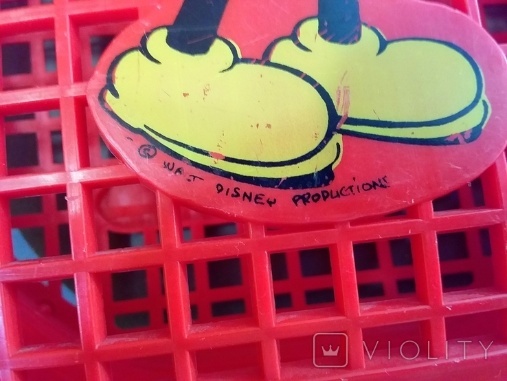 Дитяча сумка МІККІ МАУС Колючий пластик Поліетилен Disney Авторський знак Оригінал 1970-х років, фото №6