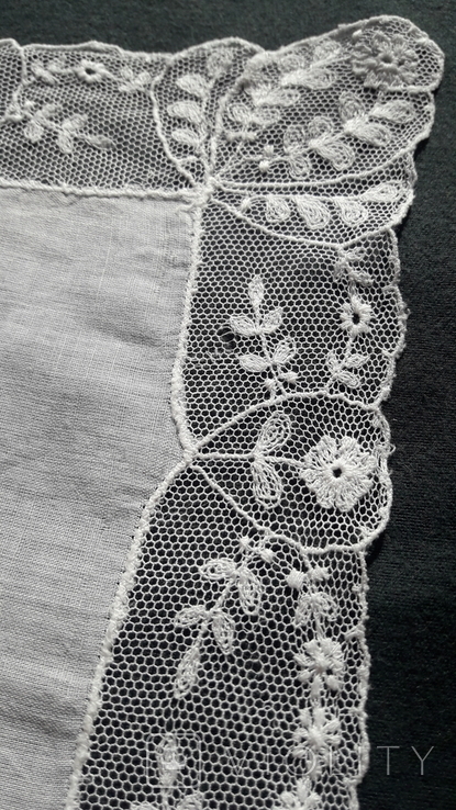 Карманные платочки с кружевом, бирка, фото №6