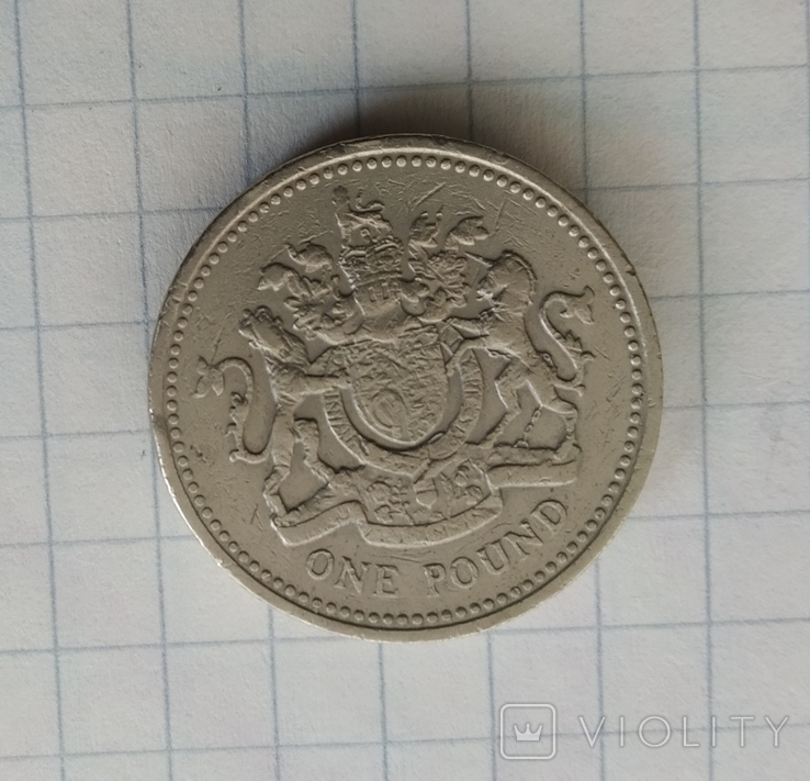 1 фунт 1983 Великобритания, photo number 2