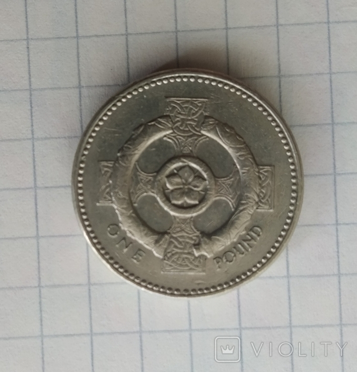 1 фунт 2001 Великобритания, photo number 2