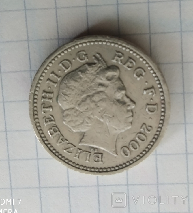 1 фунт 2000 Великобритания, photo number 3