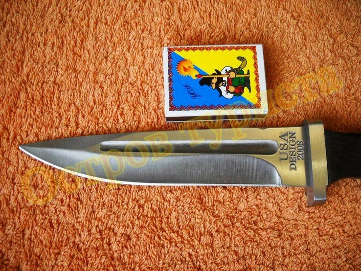 Нож армейский охотничий Buck USA Desion 2008 с ножнами реплика, numer zdjęcia 7