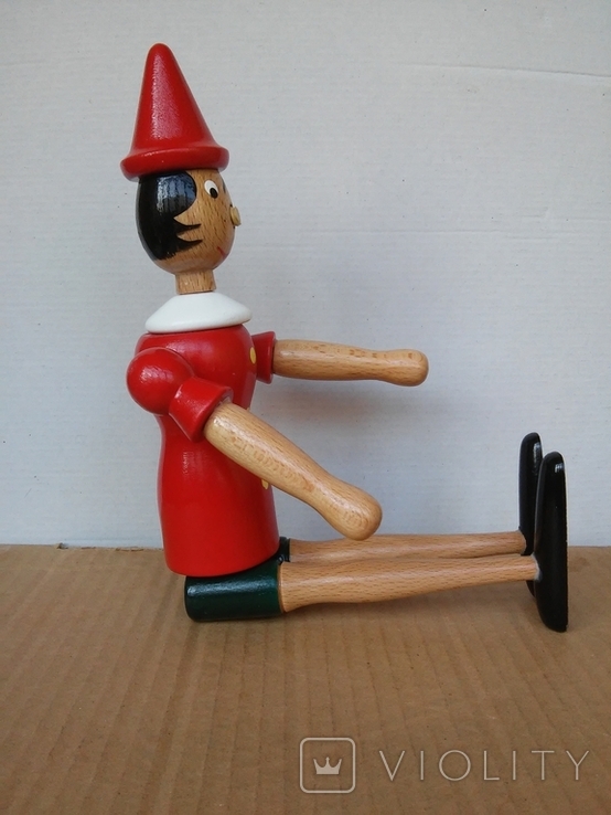 Пинокіо.Шарнірна дерев"яна іграшка.Італія, фото №8